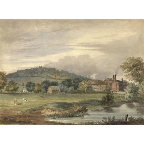 Alexander Monro, River Landscape with Mill, Probably Surrey, 1830s, Watercolour For Sale - Image 4 of 4