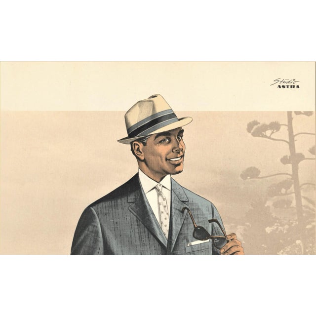 Mid-Century Modern Mid-century Men's Fashion Print For Sale - Image 3 of 4