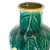 Tall Ceramic Dark Green Yellow Flower Vase For Sale - Image 4 of 9