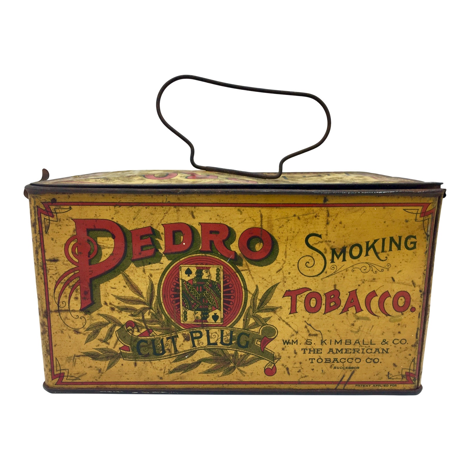 Kimball & Co. American Tobacco Tin Can Box Circa 1900 Chairish