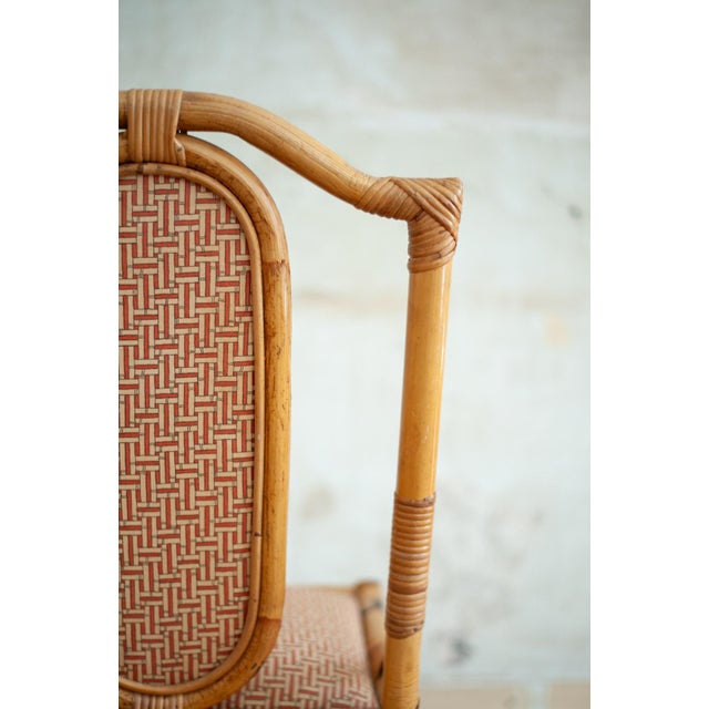 Vintage Italian Bamboo Chairs, 1980s, Set of 8 For Sale - Image 10 of 14