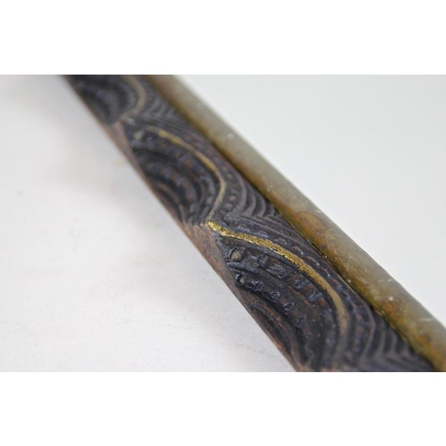 Hand-Carved Wooden Wall Mirror with Golden Bars, Austria, 1901 For Sale - Image 12 of 16