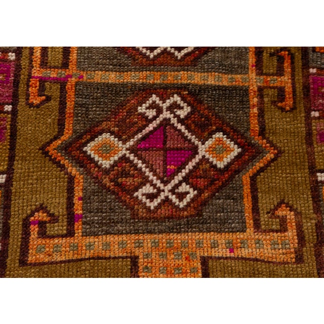 Turkish Mini Rug Oriental Hand Knotted Vintage Rug 1'9" x 1'8" #21068 For Sale - Image 4 of 8