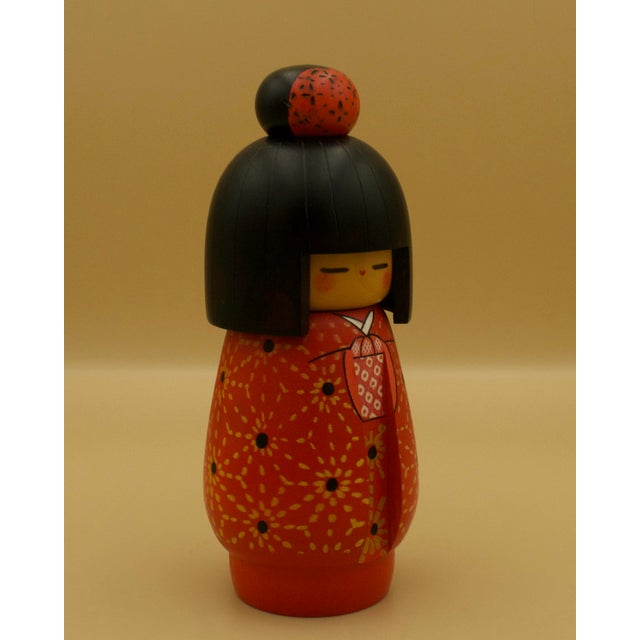1970s 1970s Signed Japanese Sosaku Kokeshi by Kazuo Takamizawa, Mid-Century Studio Folk Sculpture For Sale - Image 5 of 7