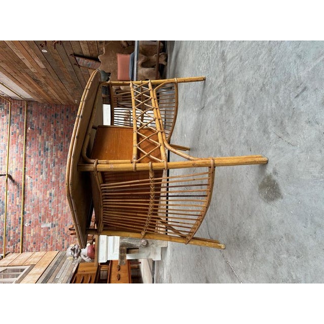 Blonde Rattan Desk, 1960s For Sale - Image 11 of 15