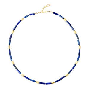 Lapis Lazuli Tube Matinee Necklace