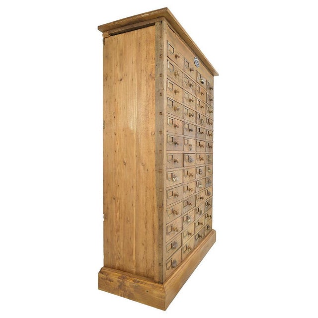 Wood Workshop Cabinet with 52 Drawers For Sale - Image 3 of 8
