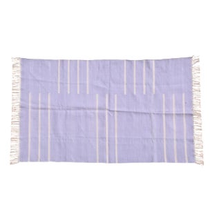 Lavendar Rug, 4x6, Violet & White For Sale