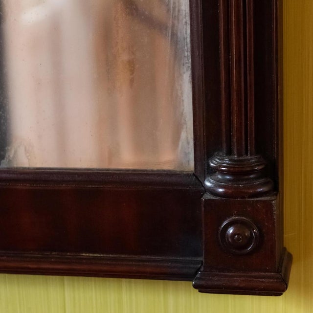 Mid 19th Century Antique Federal Style Mahogany and Gilt Trumeau Wall Mirror With Eagle Motif For Sale - Image 5 of 5