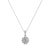 A fabulously stylish and simple milgrain finished Diamond Cluster Pendant showcases 13 single cut pave set diamonds,...