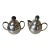 Mid 20th Century Los Castillo Taxco Silverplate Sugar & Creamer With Stone Inlay- 2 Pieces For Sale
