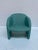 Metal Turquoise Club Chairs, 1980s, Set of 2 For Sale - Image 7 of 12