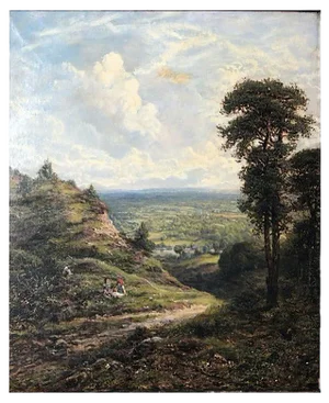 Landscape - Oil on Canvas by G. W. Mote - 1888 1888