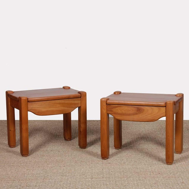 Elm Bedside Tables, 1980s, Set of 2 For Sale - Image 6 of 6