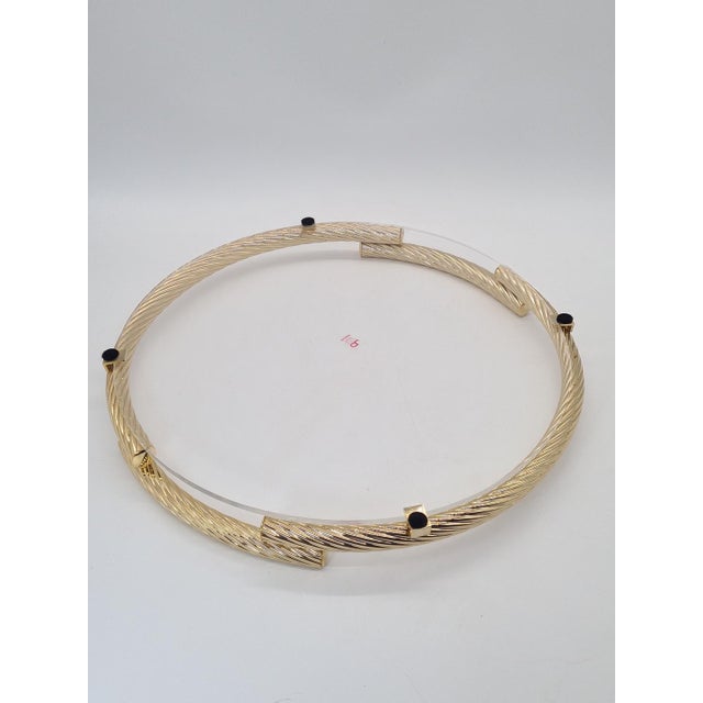 Metal Golden Rope Serving Tray from CL Design, Germany, 1970s For Sale - Image 7 of 10