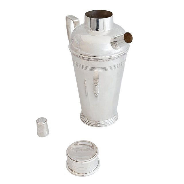 Silver Art Deco Martini or Cocktail Shaker From England by j.b. Chatterley & Sons, LTD For Sale - Image 8 of 10