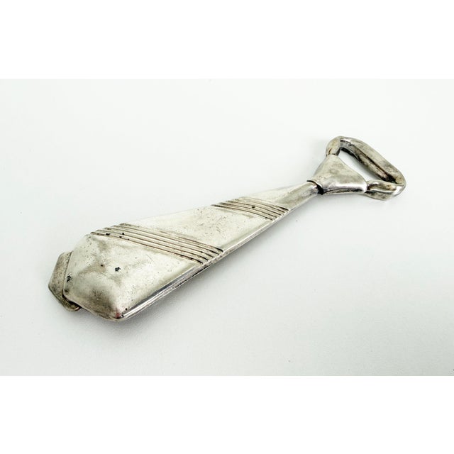 Silver 1960s Italian Silver Neck Tie Bottle Opener For Sale - Image 8 of 8