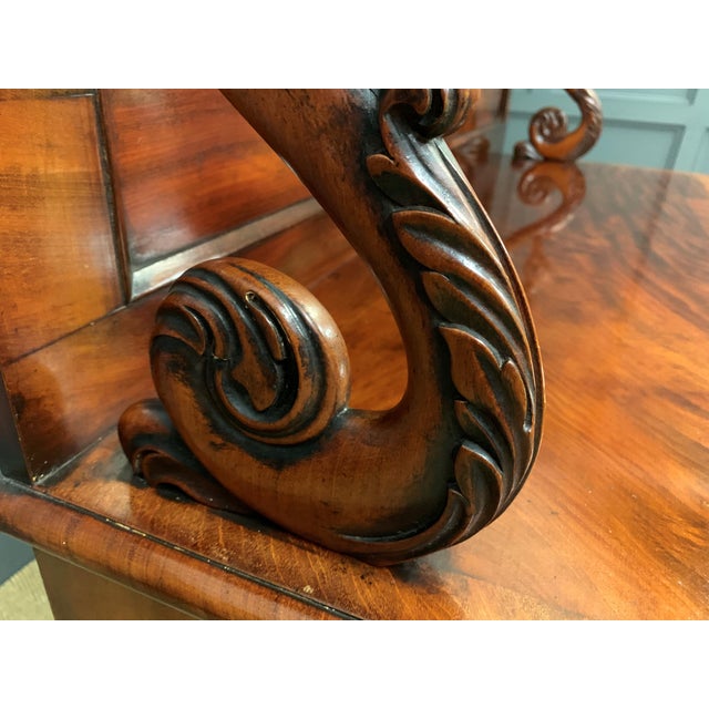 Wood Early 19th Century Flame Mahogany Chiffonier Bookcase, 1830s For Sale - Image 7 of 18