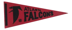 Vintage Atlanta Falcons Felt Flag Pennant