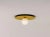 Large plate and sphere ceiling light by atelier areti dimensions: d 65 x w 65 x h 23 cm. Materials: polished brass, glass....