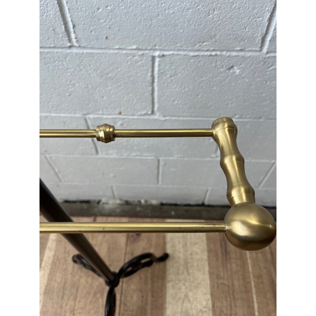 Mid Century Brass and Iron Valet For Sale - Image 12 of 12