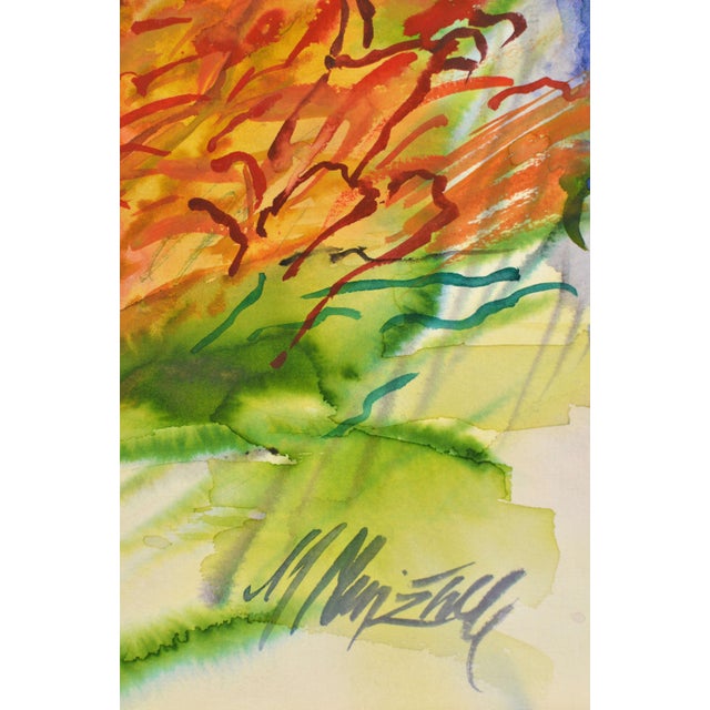 Postmodern Malda Muizule, Nude Masquerade Ball, 1980s, Watercolor For Sale - Image 3 of 9