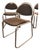 Set of 4 Vintage 1970s Loewenstein Oggo Italian Chrome Dining Chairs For Sale
