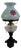 Oil Lamp Style Table Lamp in Milk Glass, Former Czechoslovakia, 1960s For Sale