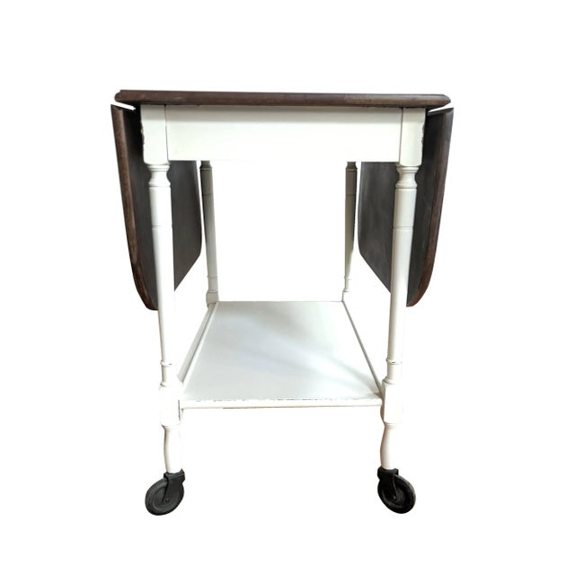 Farmhouse Rustic Farmhouse Drop Leaf Table For Sale - Image 3 of 12