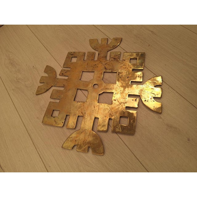 Metal Vintage Gilded Bronze Frieze, 1960s For Sale - Image 7 of 8