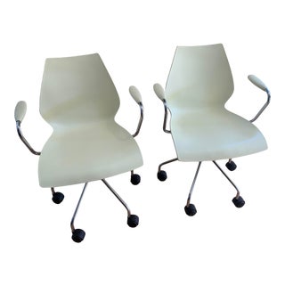 Kartell Maui Girevole Arm Chairs- A Pair For Sale