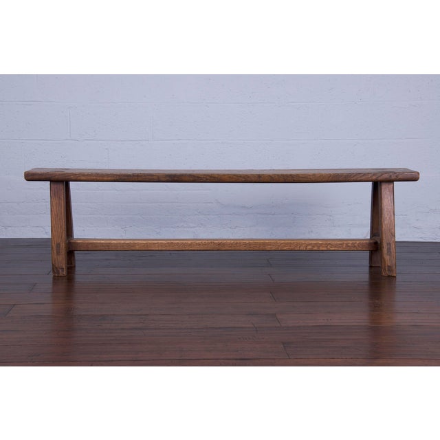 Antique Rustic Country French Farmhouse Oak Bench Chairish