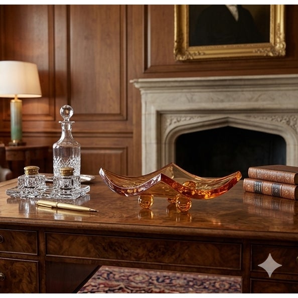 A stunning example of Shlomi Haziza's signature postmodern lucite work, this large square tray showcases the Israeli-...