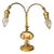 C. 1910 French Gilt and Tole Lamp With Porcelain Cartouche For Sale