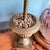 Brass palm tree candlestick // brass palm tree in urn // single candleholder // Vintage Hollywood Regency Decor For Sale - Image 9 of 12