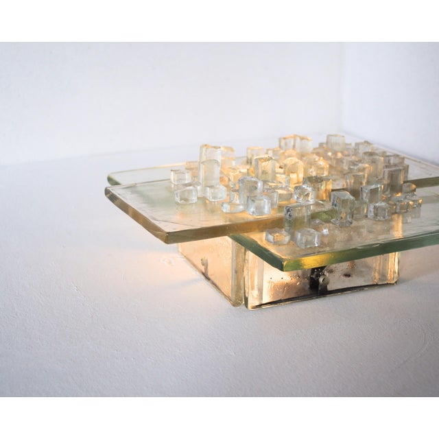 Metal Pavo Sconce in Clear Murano Glass by Albano Poli for Poliarte, Italy, 1970s For Sale - Image 7 of 14