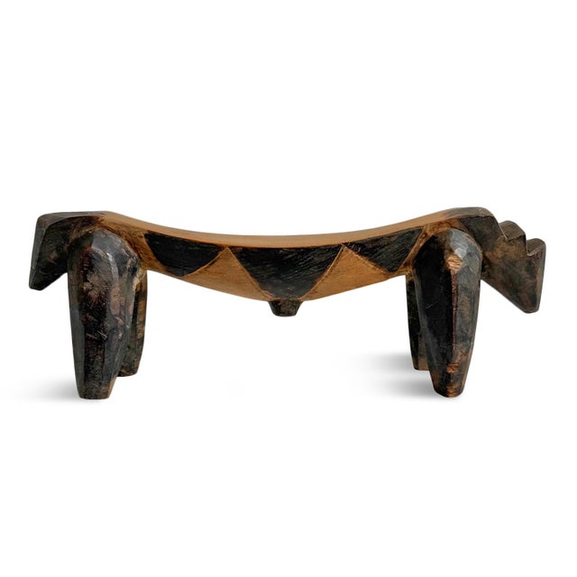 Vintage Abstract Congo Zoomorphic Headrest For Sale - Image 4 of 4