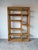 Large- Vintage Coastal Rattan Bookcase Étagère With Cane Shelves For Sale - Image 4 of 12