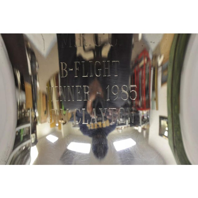 Sheridan Victorian Bulbous Silver Plated Champagne Chiller Ice Bucket Engraved. Item is engraved "M.R.G.C. B-Flight Winner...