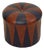 Vintage Round Pouf in Two-Tone Skai Sixties, 1960s For Sale