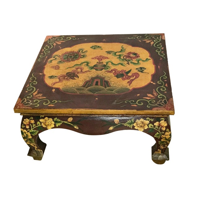 Asian Tibetan HandPainted Coffee Table Chairish
