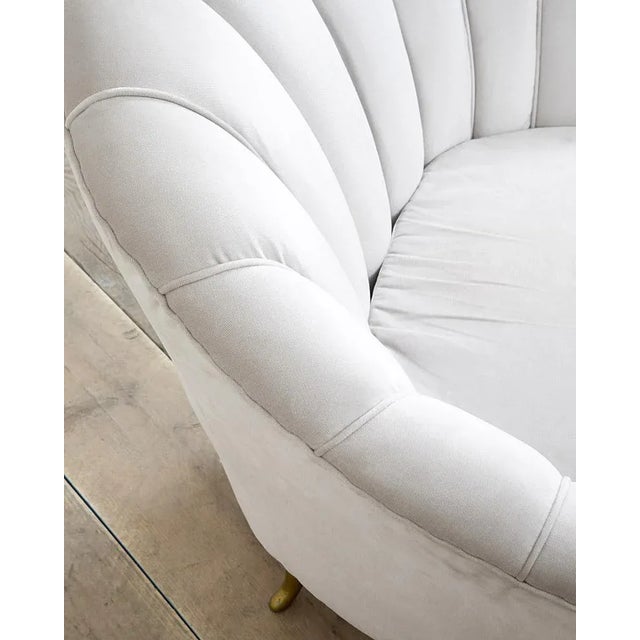 White Fabric Lounge Chairs from Isa Bergamo, 1950s, Set of 2 For Sale - Image 6 of 7