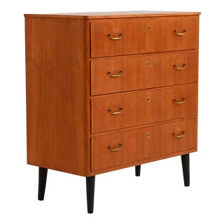 Vintage Scandinavian Chest of Drawers with Black Legs, 1960s For Sale