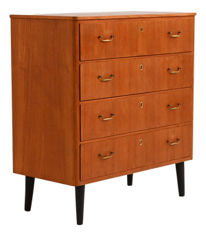 Vintage Scandinavian Chest of Drawers with Black Legs, 1960s