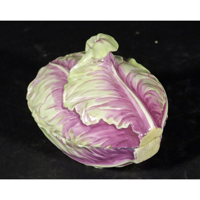 Ceramic Meissen Porcelain Trompe l'Oeil Red Cabbage Box and Cover, Marcolini Period For Sale - Image 7 of 13