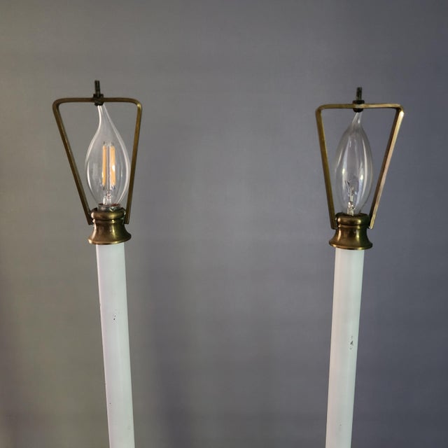 Hart & Associates Table Lamps Brass & Bamboo Vintage Pair For Sale - Image 10 of 15