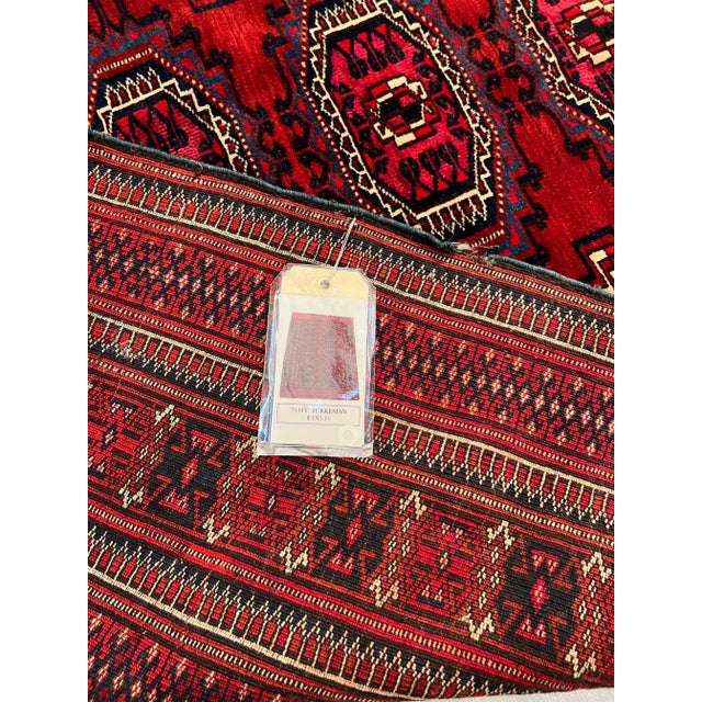 1900s Antique Tribal Turkeman Rug, handmade and hand-knotted