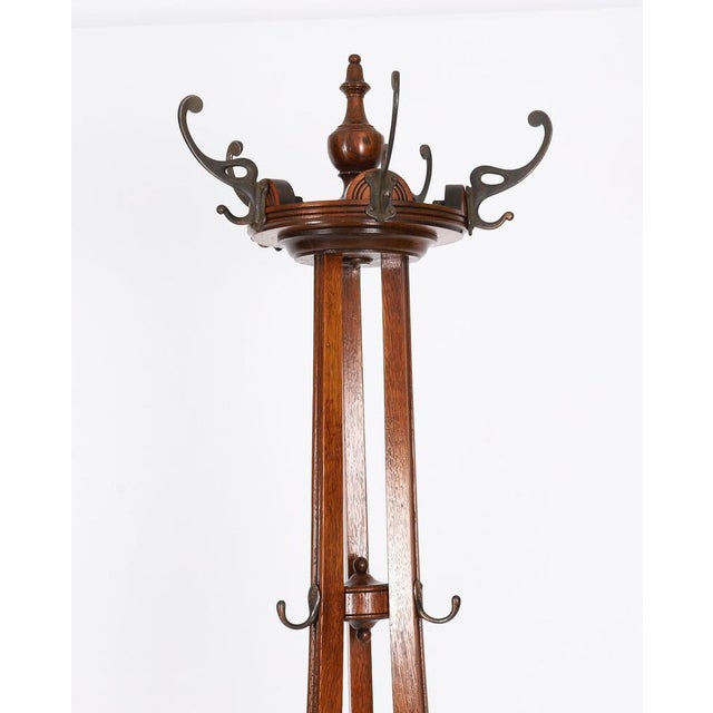 Antique Victorian Oak Hall Umbrella Coat Stand, 19th Century For Sale - Image 6 of 12