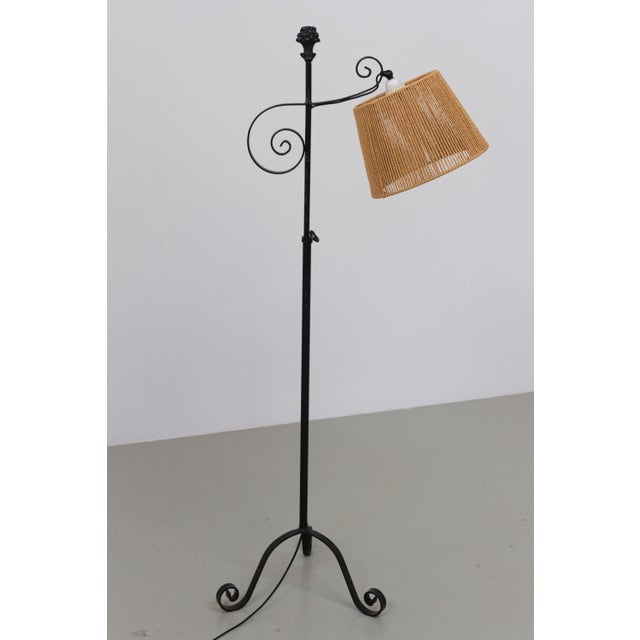 Swedish Tripod Floor Lamp in Forged Iron, 1940s For Sale - Image 18 of 18