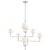 Jane Large Offset Chandelier in Polished Nickel with Linen Shades Designer: Alexa Hampton Canopy: 5.25" Square Mounting:...